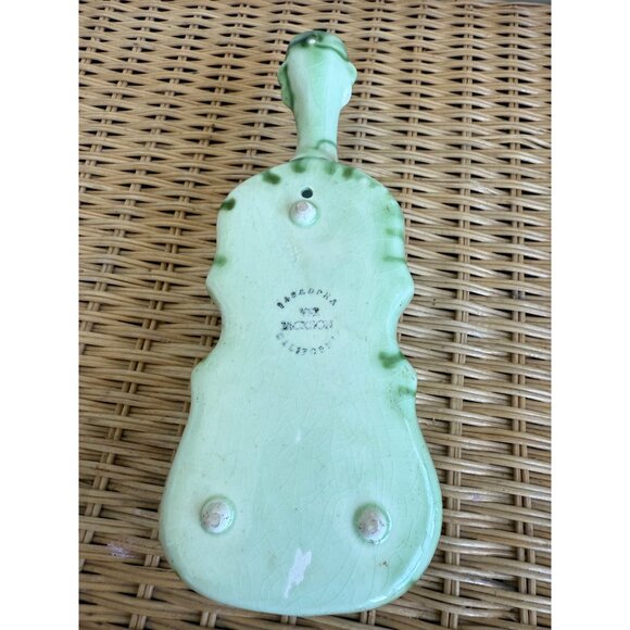 Vintage 50's Vee Jackson California Pottery Violin Wall Pocket Vase Flower - Picture 13 of 16